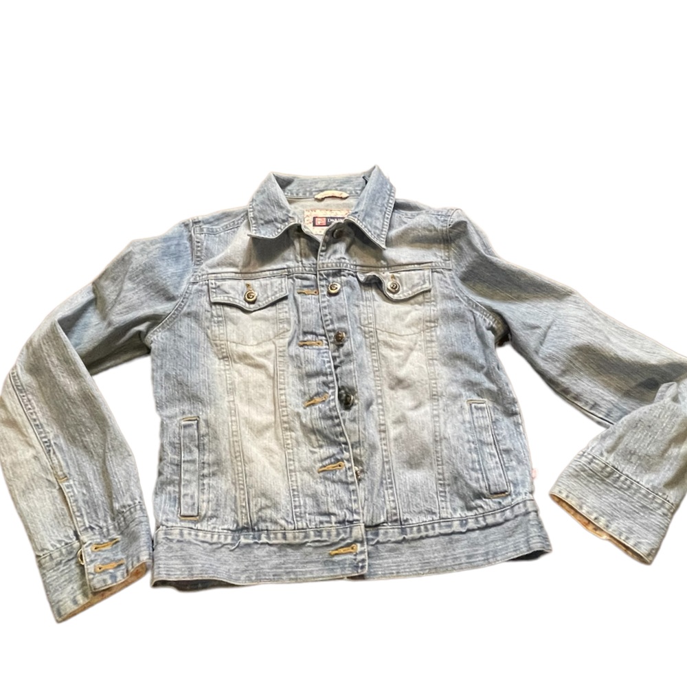 Duck‎ Head Distressed Denim Jacket Women’s Medium Roll Tab Sleeves